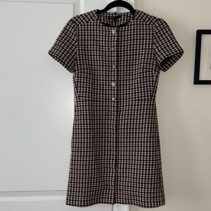 Make plaid mini dress